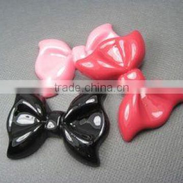 Hot sale flat back resins bow for jewelry or phone decoration