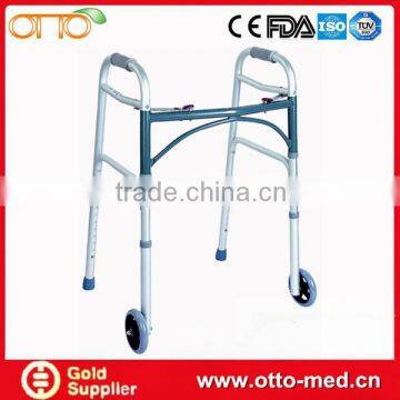 Aluminum folding disabled walker