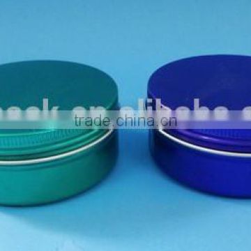 aluminum cream jar, colorful aluminum cosmetic jar