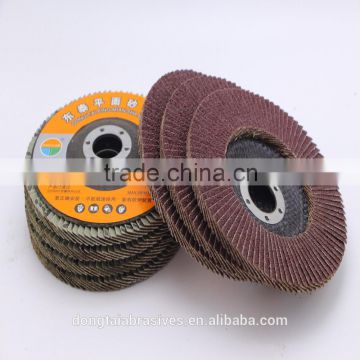 4inch Cheap Aluminium oxide flap disc with fiber glass