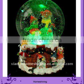 christmas snowman snow globe globes with color LED light for sale