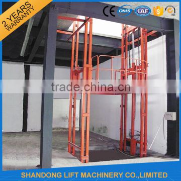 China freight elevator 3ton guide rail elevator cargo lift