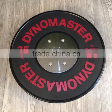 Dynomaster Durable Crossfit rubber bumper plate/ Gym weightlifting barbell plate