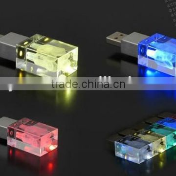 3D logo crystal usb flash drive
