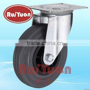 Standard industrial casters plastic core gray rubber wheel swivel