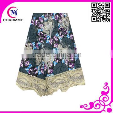 African Wax fabric Lace made in China WLA-59 Top quality with cheap price for wedding dress