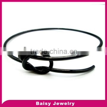 new fashion nice style black plated wire bangle stainless steel adjustable