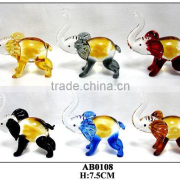 cute glass elephant lampworking for home decoration