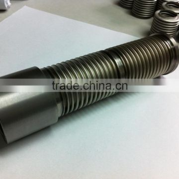 Multi layer thick wall corrugated pipe assembly for high pressure valve