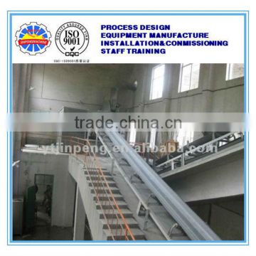 High efficiency fixed rubber concrete belt conveyor of model TD75