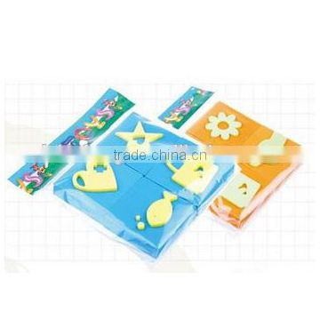 cheap cartoon eva DIY stationery kids toy stamps with opp bag