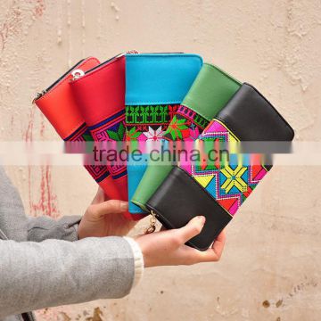 Wholesale cheap wallet ethnic leather woman wallet high quality