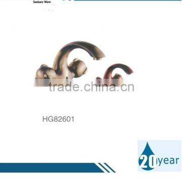 Gold Supplier European Double Handle Factory Basin Faucets