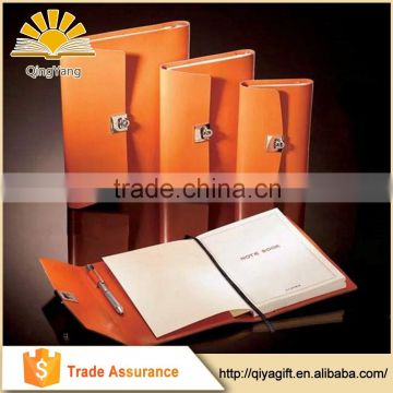 Leather Notebook Diary WIth Lock Professional manufacture 2017 New Style