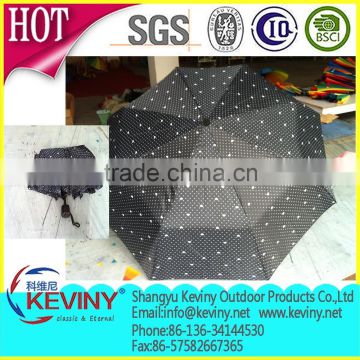 high quality umbrella 3 foldable manual open umbrella fabric material made by chinese umbrella manufacturer