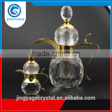 Jingyage cute design crystal perfume bottle alloy empty bottle for oils crystal wedding perfume bottle