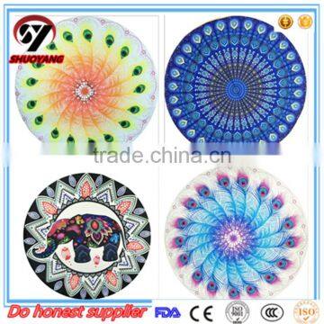 Factory accept OEM and ODM wholesale cheap round beach towel