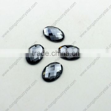 pointed back new color grey and blue crystal flat back mirror stones for jewelry making ;pendant