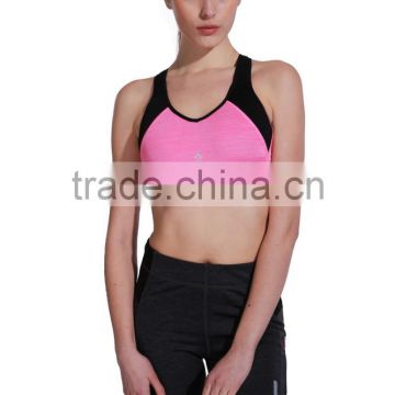 Top quality Sexy gym mesh sports bra with adjustable strap