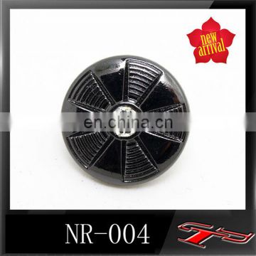 2015 new shiny gunmetal color single rhinestone button