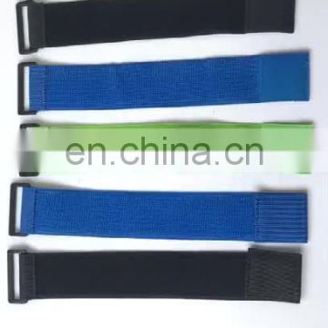 High-stretch Plastic buckle Elastic Tape elastic Loop strap with hook and loop tape fastening
