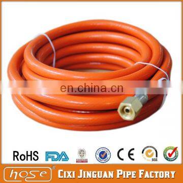 Hot sale! China factory directly orange color hose brass fittings PVC gas hose pipe for stove and oven use