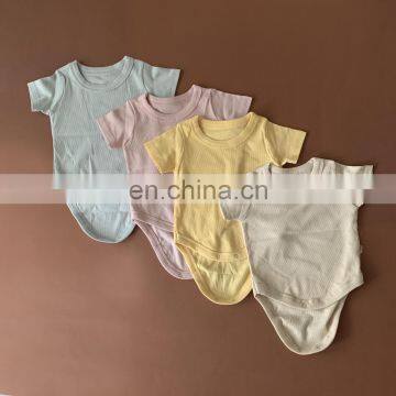 Spot South Korea's new summer ins baby suit baby pit strip crawling clothes home clothes children's pajamas