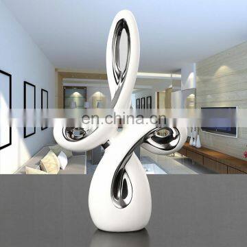 Nordic modern hotel home decoration creative design artwork silver-plated ceramic living room ornaments