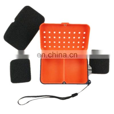 Multifunctional 2 Compartments Fishing Box 10*6*3.2cm Plastic Earthworm Worm Bait Lure Fly Carp Tackle Accessories