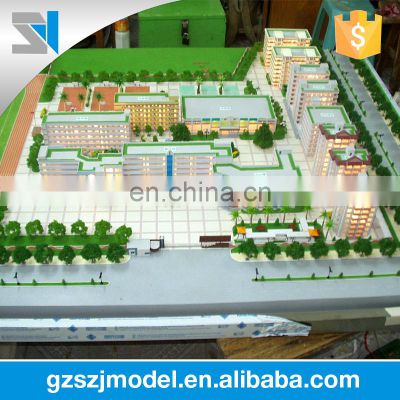 Simple school architecture scale models in property