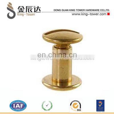 brass T nuts screw and posts for book binding (with ISO and RoHs certification)