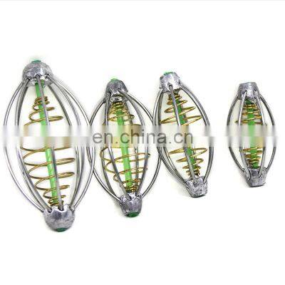 Stainless Steel Lead Fishing Lure Cage Fishing Accessories with spring