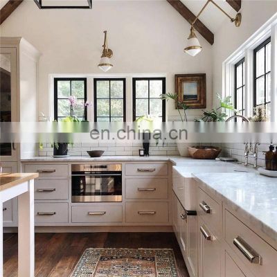American Country Style Kitchen Cabinets With Island Design