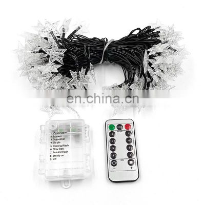 LAMHO Led Outdoor Waterproof Remote IP44 8 Functions Battery Fairy Warm White Decor Strings With Light