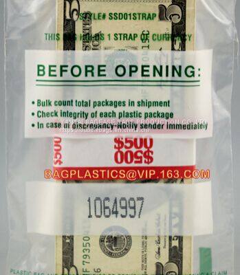 Security plastic bag with adhesive tape for cash, plastic money bag, Security Money Cash Bag For Airport/Bank and police