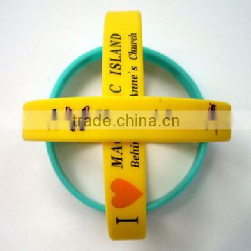 Promotion Special design rainbow silicone wristband