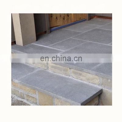 Honed surface bluestone limestone flooring and steps