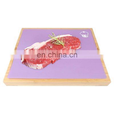 Classics Easy-to-Clean Bamboo Cutting Board and 7 Color-Coded Cutting Mats with Food Icons Set
