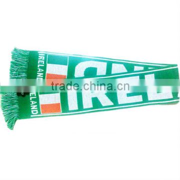 knitted jacquard knitted union Ireland flag scarf