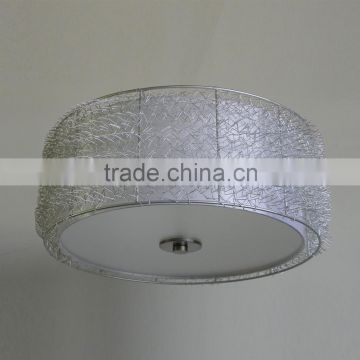 silver cover lamp shade(La pantalla/Abat - jour) with 18"drum shade SHC1807-FZ