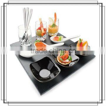 Natural Black Stone for New Serving Plates