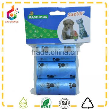 Customized logo and color printed biodegradable dog waste bag