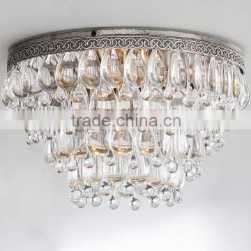 Modern Vintage Rustic Crystal Chandeliers Ceiling Mounted Chandelier Hanging Light CZ7101/380