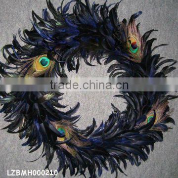 coque feather Christmas Wreath LZBMH000210
