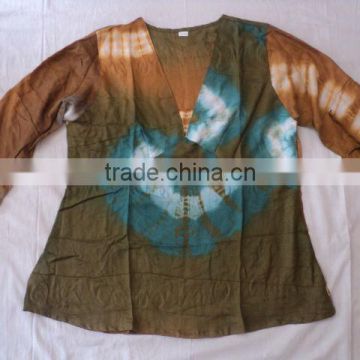 tie dye printed ladies tops for summer from india
