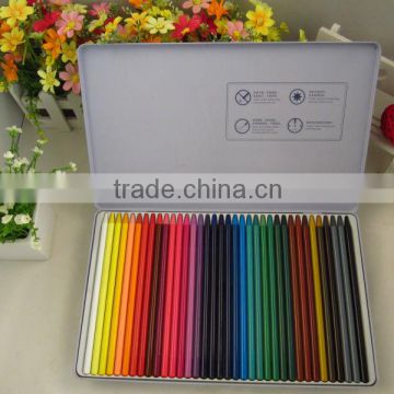 woodless colored pencils/36 colors metal box /Senior no-wooden colored pencil