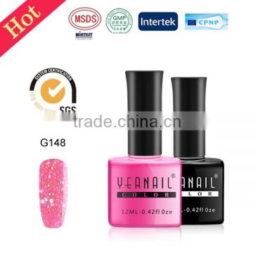 Beauty show YEANAIL suitable for LED/UV lamp nail arts design, private label nail polish, led uv gel