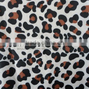 300T poly leopard Grain printed fabric