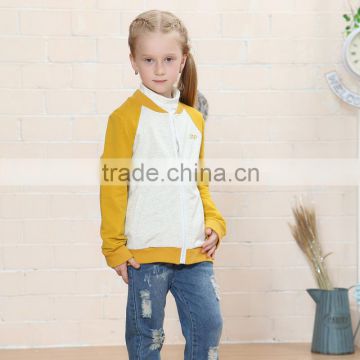 Yellow jackets kids 2016 school girl blazer winter kids clothes children baseball jacket