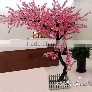 .China Manufacture UV proof high quality garden decorative artificial peach blossom tree